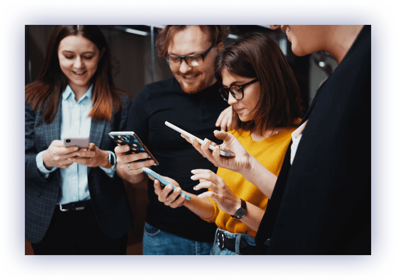 KwizzBit for Business Employees using smartphones at work